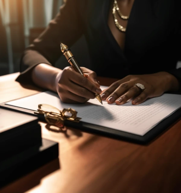 Une réunion avocats/clients dans un bureau du cabinet